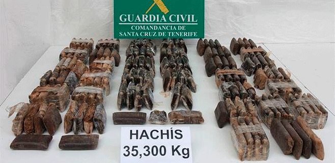 Hallado un alijo escondido de 35 kilogramos de hachís en El Paso