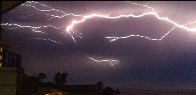 6.500 rayos durante la mañana