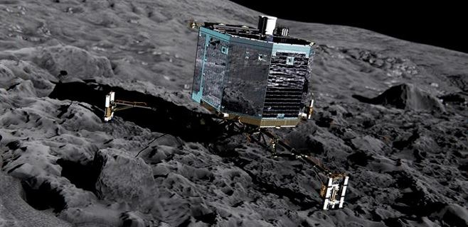 La sonda Philae aterriza con éxito en el cometa 67P