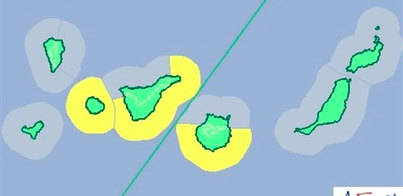 Riesgo amarillo en Gran Canaria, Tenerife y La Gomera