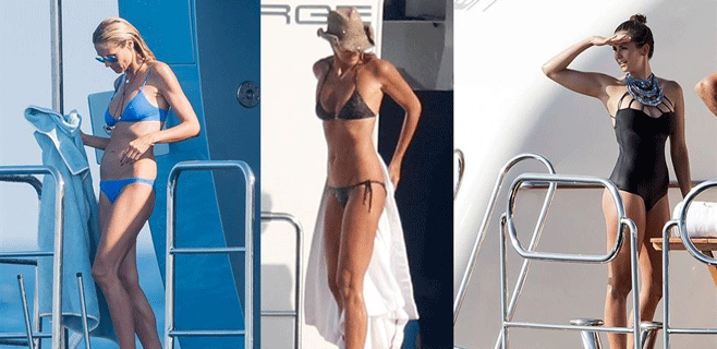 Klum, Macpherson y Dobrev, los cuerpazos de Saint-Tropez