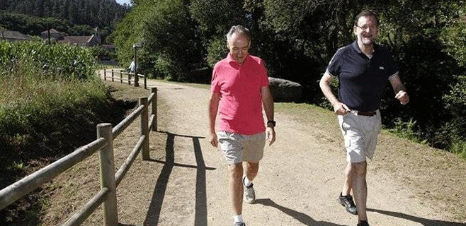 Rajoy se relaja en tierras gallegas