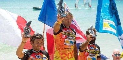 Antoine Albeau, campeón absoluto de slalom en Fuerteventura
