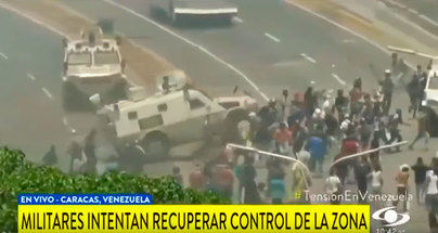 Venezuela: Tanquetas del ejército atropellan a opositores