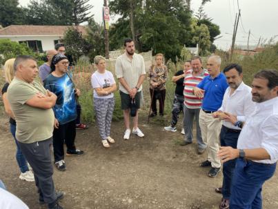 El PP denuncia que las obras del anillo dejan incomunicados a los vecinos de La Asomada y Las Castras, en El Tanque