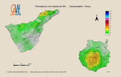 Las presas del Cabildo recogen 673.000 metros cúbicos de agua